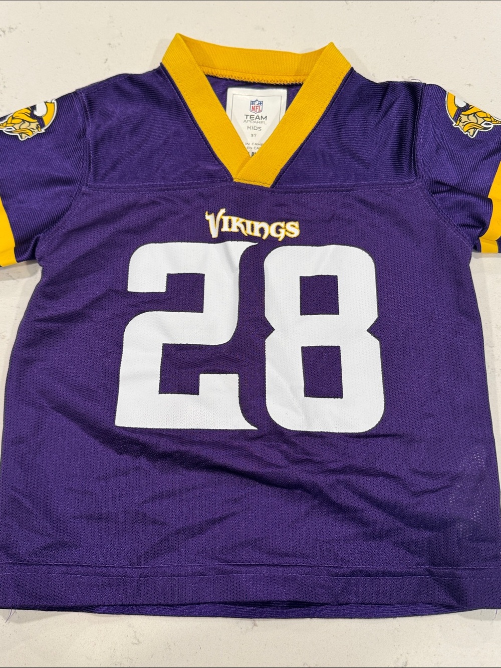 Minnesota Vikings Kids Purple Number 28 Jersey Peterson
